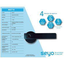 Cargar imagen en el visor de la galería, Cerradura Inteligente de Alta Seguridad con 2 pestillos