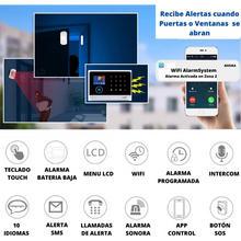 Cargar imagen en el visor de la galería, Kit Sistema De Seguridad Casa + Alarma WiFi Control