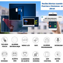 Cargar imagen en el visor de la galería, Kit Sistema De Seguridad Casa + Alarma WiFi Control
